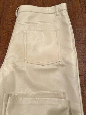 Wilfred The Melina Straight High-Waisted Vegan Leather Pants Size 16